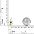 thumbnail image 3 of 18K Rose Gold Plated Silver Green Nano Emerald Green Peridot and White Lab Grown Diamond Pendant Necklace for Women (0.81 Cttw, Gemstone May Birthstone, Heart 5MM and 4MM, with 18 inch Silver Chain), 3 of 3