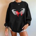 thumbnail image 2 of Pullovers d'Halloween pour Femmes Manches Longues Chandails en Molleton Squelette Drôle Citrouille, 2 of 5