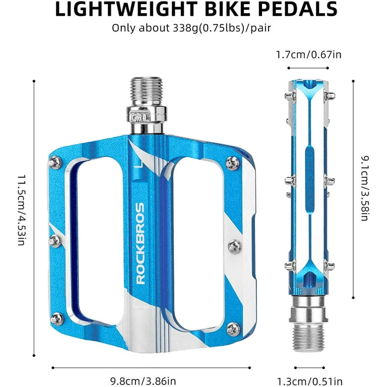 ROCKBROS Mountain Bike Pedals Flat Bicycle MTB Pedals 9 16