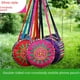 thumbnail image 3 of Bolso de lona con bordado de girasoles de estilo étnico, bolso de hombro redondo en diagonal con girasoles de arcoíris, 3 of 6