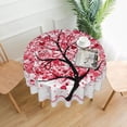 thumbnail image 2 of Valentine Heart Tree Round Tablecloth Thicken Desk Cloth Washable Valentine''s Table Cover Table Cloth for Kitchen Daily Dinning Party Tabletop Decor 60 Inch, 2 of 6