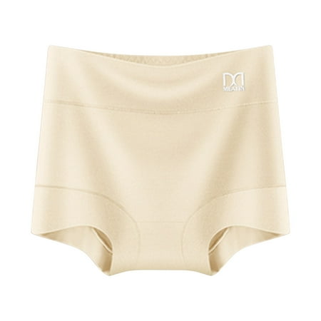 WRKEKC Panties for Women High Elasticity Modal Flat Leg Breathable High Waist Tummy Control Anti See Through Summer Briefs