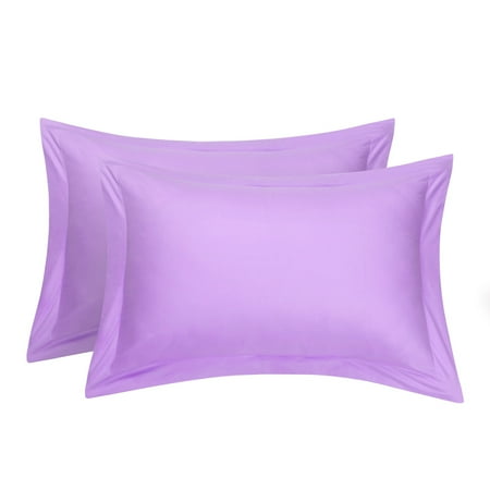 Boudoir Cotton Pillow Shams Oxford Pillowcases Lilac 20 X 26 Inch