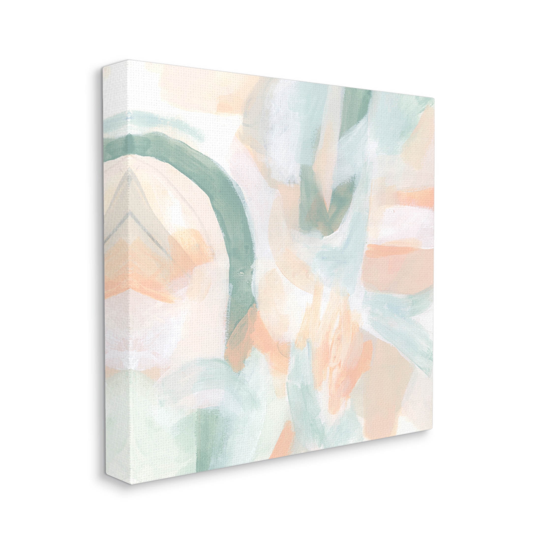 Modern Soft Shapes Arrangement Abstract Painting Gallery Wrapped Canvas Print Wall Art