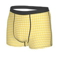 thumbnail image 2 of Disketp Yellow Gingham Men'S Boxer Briefs,Soft And Breathable Cotton Underwear With Comfortflex Waistband, 2 of 9