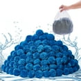 thumbnail image 5 of KFFKFF Pool Filtration Spheres, 4 lbs, Alternative to Pool Filtration Sand, Recyclable Blue Polyester Fiber Filtration Material with Cleaning Sack, 5 of 9