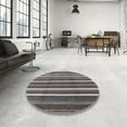 thumbnail image 3 of Ahgly Company Indoor Square Mid-Century Modern Black Oriental Area Rugs, 6' Square, 3 of 6