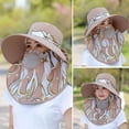 thumbnail image 3 of Dress Choice Womens Summer Outdoor Sun Hat Cotton Large-brimmed Ear Flap Neck Cover UV Protection Breathable Tea Picking Fishing Hat for Outdoor, 3 of 8