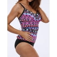 thumbnail image 4 of Sociala Womens Retro Two Piece for Womens Floral Printed Bathing Suit Set with Bikini Bottom, 4 of 6