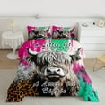 thumbnail image 2 of Castle Fairy Highland Cow Watercolor Comforter Set, Full, 3-Piece, 2 of 8