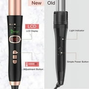 USTAR 5 in 1 Ceramic Curling Iron Wand Set with 5 Interchangeable Ceramic Barrels (0.35'' to 1.25'') and Heat Resistant Glove - Rose Gold