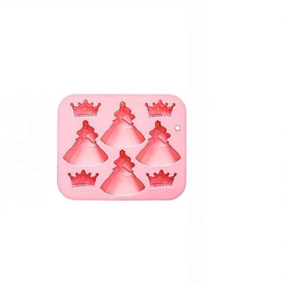 kojbhygd Cavity Princess Skirt Silicone Candy Molds Mold Candy Cake Decoration