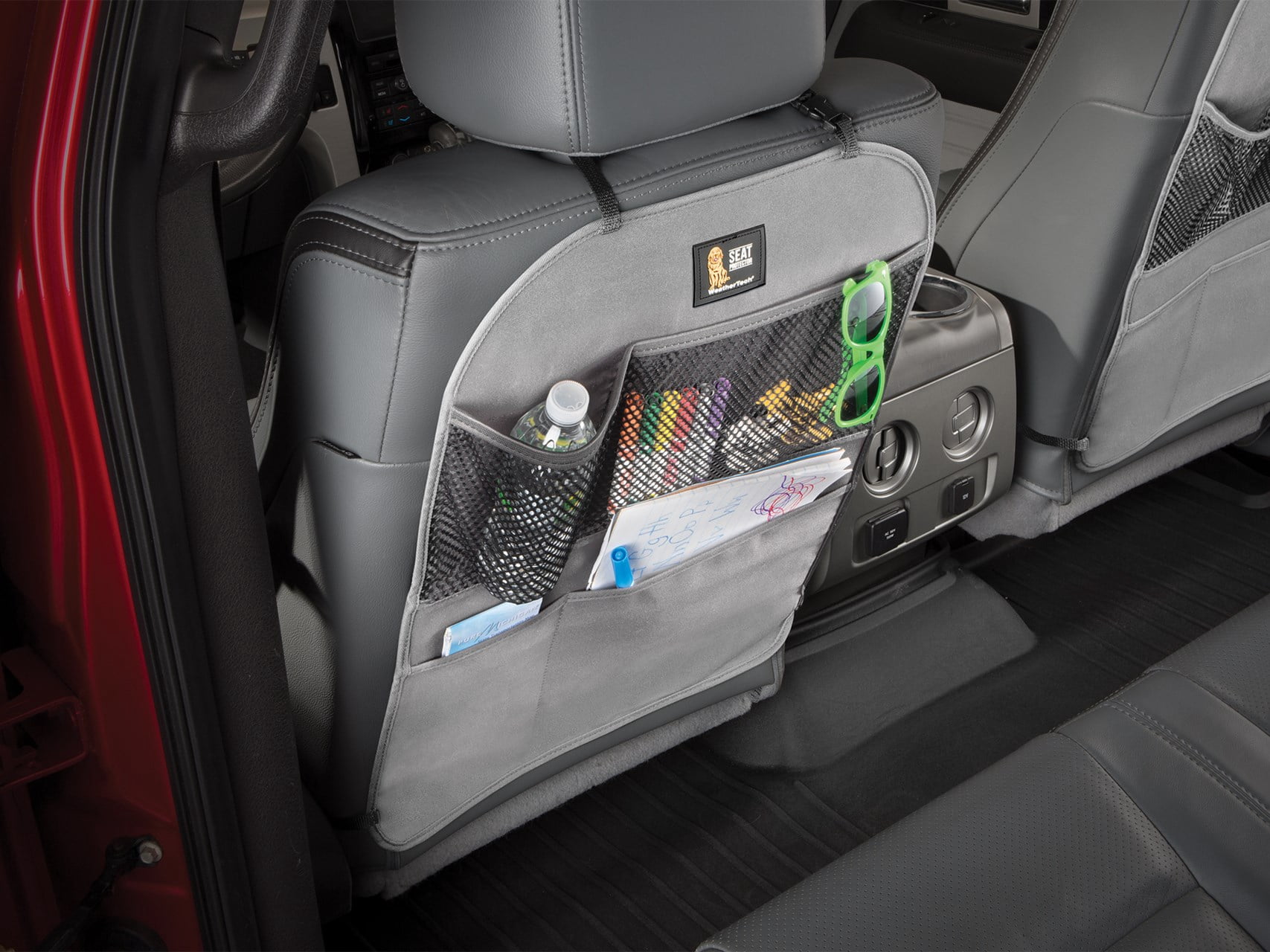 WeatherTech Seat Back Protector - Kick Mat and Organizer for The Back of Your Seat, Charcoal