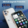 thumbnail image 4 of for iPhone 16 Plus Case Magnetic Ultra Slim Plating Design, TPU + PC Hybrid Shockproof Anti-Scratch Back Cover, Lightweight Drop Protective Phone Case Cover for iPhone 16 Plus, White, 4 of 7