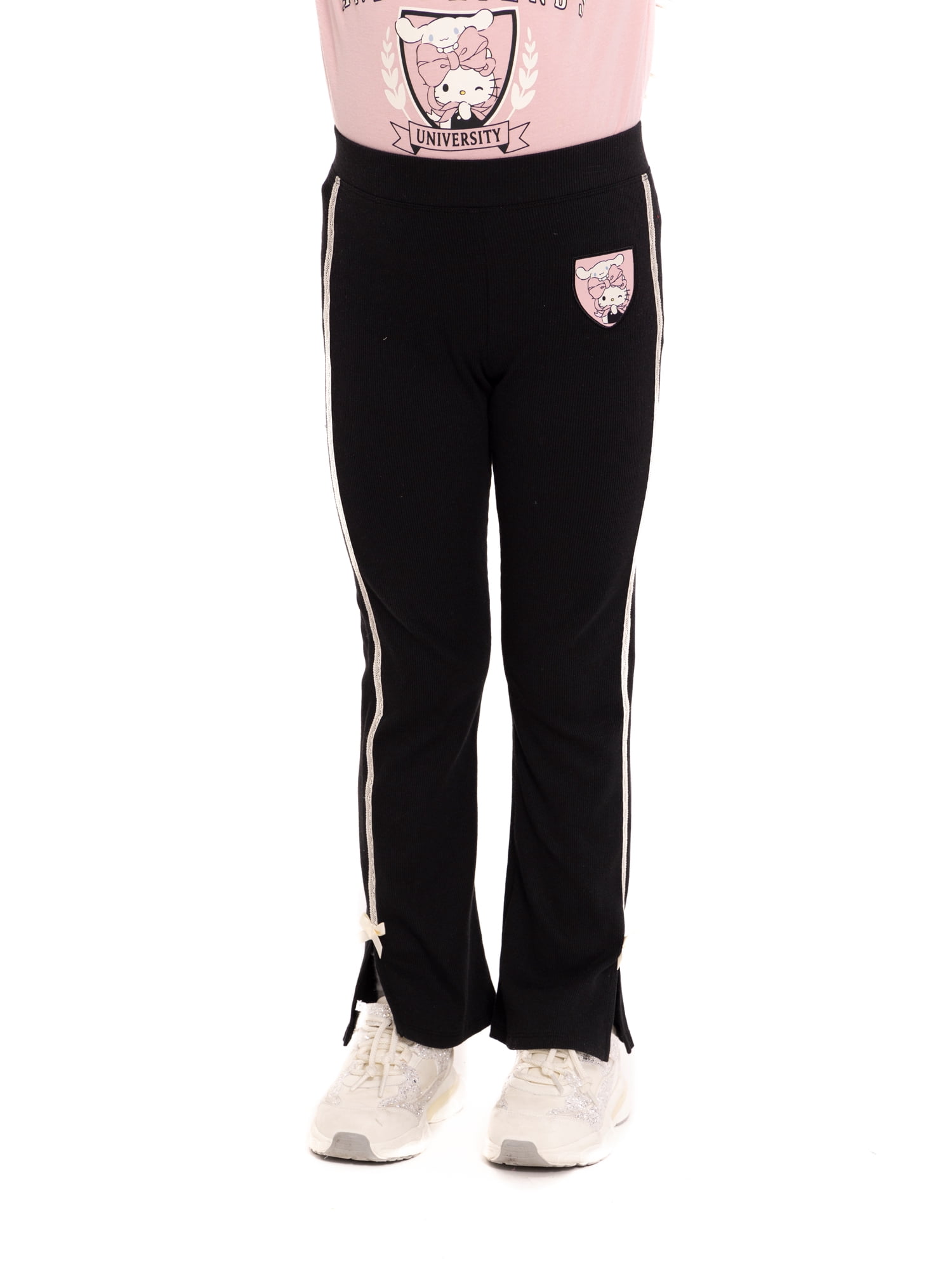 Hello Kitty Girls Pants with Lace Applique & Bows, Sizes 4-16