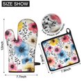 thumbnail image 6 of Pioneer Flower Kitchen Oven Mitt and Pot Holder Sets 2 Pcs for Baking, Cooking and Grilling, Heat Resistant Up To 392 °F, 6 of 7