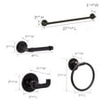thumbnail image 3 of Design House 188581 Kimball 4-Piece Bathroom Hardware Accessory Kit Satin Black, 3 of 11