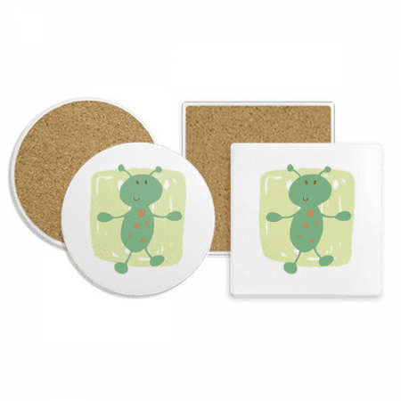 

Universe And Alien Graffiti Alien Coaster Cup Mug Holder Absorbent Stone Cork Base Set