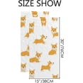 thumbnail image 3 of Soft Hand Fingertip Towels 2 Pcs Face Bath Towels Welsh Corgi Pets Absorbent Washcloths for Bathroom Hotel Kitchen 30x15in, 3 of 6