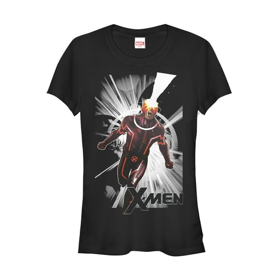 Junior's Marvel X-Men Cyclops Laser Graphic Tee Black Large