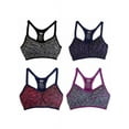 thumbnail image 2 of Topumt Women Racerback Padded Sports Bra Fitness Workout Stretch Tank Tops Seamless Running Bra, 2 of 2