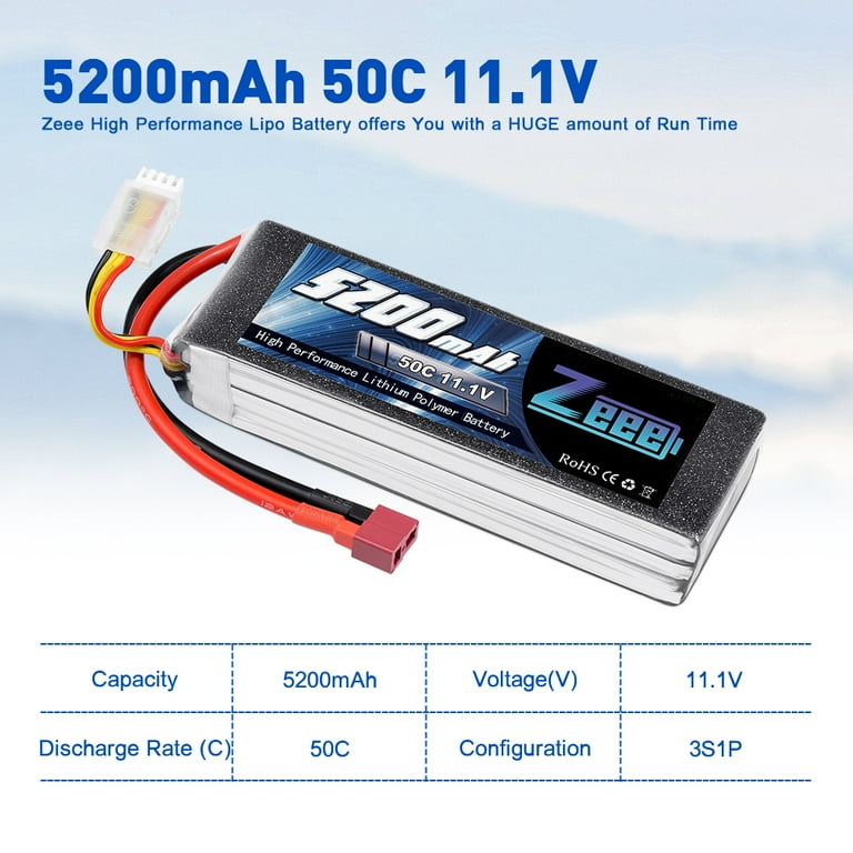 Lipo 3S 5200mAh 40C EC5 - Donuts Racing