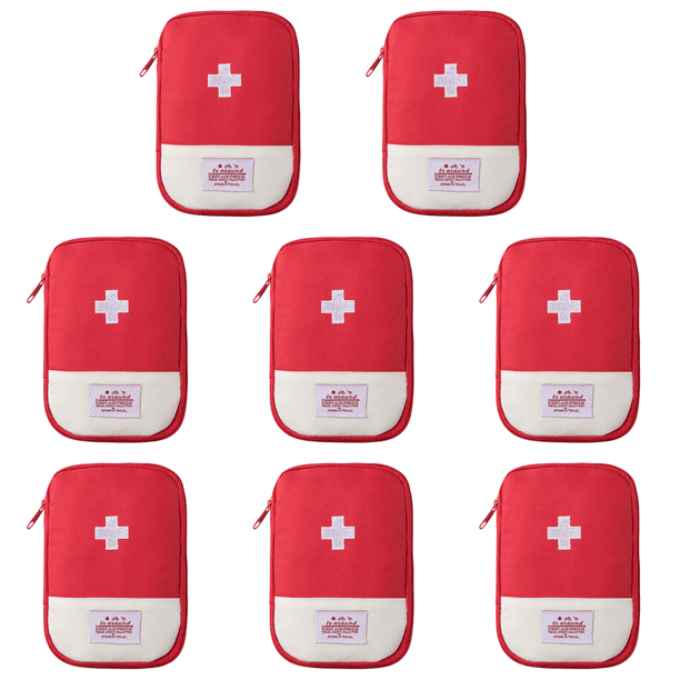Primeros Auxilios Médica Vacía para Coche Viajes Camping Al Aire Libre (S) Rojo
