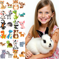 thumbnail image 2 of Waterproof Animal Stickers 3D Cartoon Temporary Tattoos for Men Women Parties Festivals, 2 of 5