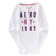 thumbnail image 1 of Aeropostale Mujeres Ny Thermal Henley Shirt, Blanco, Mediano Aeropostale henley, 1 of 2