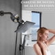 thumbnail image 3 of Regadera para Baño con Filtro, 10" Combo de Cabezal de Ducha de Lluvia de Alta Presión con Ducha de Mano, 2 Cartuchos Filtro Reemplazables, Manguera de 1,5 Metros y Todos Los Accesorios, Negro, 3 of 8