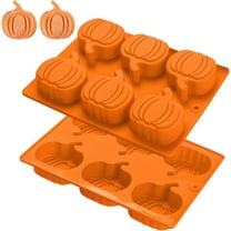 2PCS Muffin Pan – 6 Cup, Pumpkin Shaped Mini cake pan, Dishwasher Safe,cupcake pan Heat Resistant to 428°F - Send Goods from Local Warehouse