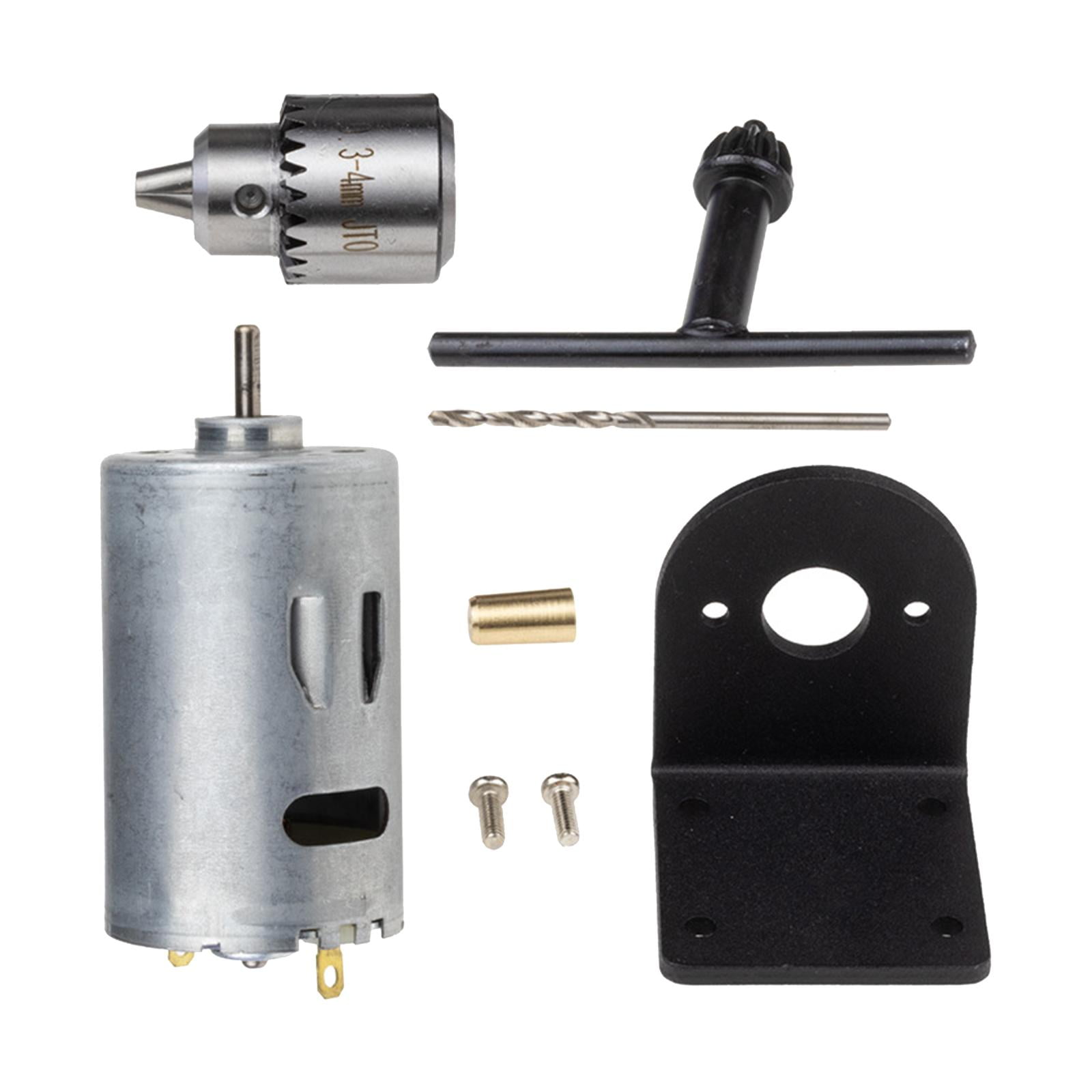 Motor with DIY Accessories Micro drill bit Lathe Press 555 Motor