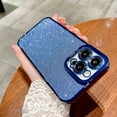 thumbnail image 4 of Compatible for iPhone 14 Pro Max Luxury Glitter Plating Clear Case, Cute Bling Sparkly Shiny Case for Women Girls Soft TPU Shockproof Camera Protective Back Cover Electroplated Case - Blue, 4 of 11