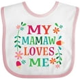 thumbnail image 3 of Inktastic Mamaw Loves Me Girls Apparel Girls Baby Bib, 3 of 4