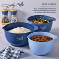 thumbnail image 2 of Dolly Parton Plastic Mixing Bowls with Mess-Free Spout, Blue, 2 of 17