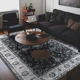 thumbnail image 4 of Cydiria Vintage Boho Traditional Oriental Faux Wool Area Rug, 5' x 7', Black, 4 of 7