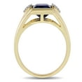 thumbnail image 4 of Everly Men's Created Sapphire 10K Yellow Gold Engagement Ring, 4 of 7