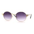 thumbnail image 1 of Revolver Hand Gun Emblem 90s Round Oval Metal Rim Sunglasses Gold Purple, 1 of 4