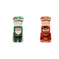 thumbnail image 2 of Cubierta de asiento de inodoro de Navidad alfombra de contorno Papá Noel usar gafas muñeco de nieve hogar baño decoración de Navidad 3 unids/set tholdsy JR0732-01, 2 of 7