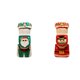 thumbnail image 2 of Cubierta de asiento de inodoro de Navidad alfombra de contorno Papá Noel usar gafas muñeco de nieve hogar baño decoración de Navidad 3 unids/set Jumpingount JR0732-01, 2 of 7