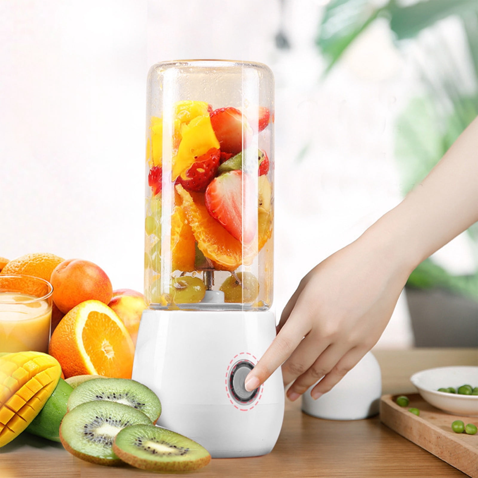 Specollect Clearance 3Pcs Portable USB Rechargeable Juicer Cup - Mini Fruit Blender with Timer, One-Touch Operation for Smoothies & Baby Food - BPA-Free & Leakproof Design for Home, Travel, Gym