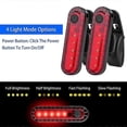 thumbnail image 3 of Paquete de 8 luces LED recargables por USB para bicicleta, luz delantera y luz trasera para bicicleta de carretera., 3 of 5