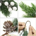 thumbnail image 3 of HAOAN 20 Pcs Pics Floraux de Noël 7.8 Pouces Houx Enneigé de Noël Pics de Baies Rouges Tiges Pics de Noël et Pulvérisations Pics de Pin Artificiels avec Pommes de Pin pour Artisanat Couronne Guirlande Xm, 3 of 5