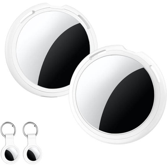 2 Pack Tracker Tags Finder Apple Find My MFi Certified Waterproof iOS Only | Bluetooth Air Smart Tags Item Finder Locator Worldwide ng for Key Pets Wallet Backpack Dogs Luggage Replaceable Battery