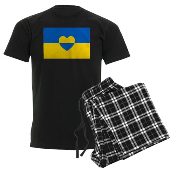 CafePress - National Flag Of ??????? / Ukraine High Qu Pajamas - Men's Dark Loose Fit Cotton Pajama Set