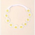 thumbnail image 1 of 2pcs Flower Headband: Girl Women Daisy Crown - Hippie Floral Wreath - Elastic Fabric Hairband For Festival Wedding Bridal Party Performances Photo Pro, 1 of 3