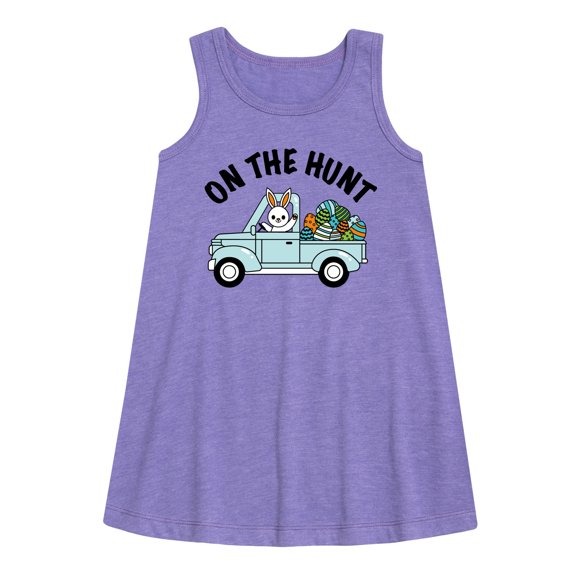 Instant Message - On The Hunt Truck - Toddler and Youth Girls A-line Dress