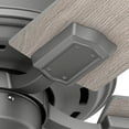 thumbnail image 4 of Hunter Fans 52" Hartland Lighted Ceiling Fan Matte Silver Finish with 5 Light Gray Oak Blades and Integrated LED Light Kit, 4 of 13