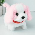 thumbnail image 1 of Electronic Plush Toys Puppy-Walking, Barking, Tail Wagging, Stretching Companion Animal for Kids Toddlers（Collar Saint Bernard [Pink]）, 1 of 4
