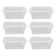 thumbnail image 2 of Fiambrera desechable para microondas, contenedor de comida Rectangular transparente desechable con tapa, 10 Uds., 2 of 8